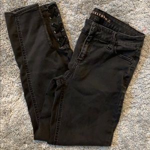 Tinselton black 3qtr couture off black jeans